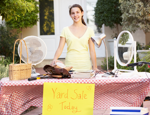 teenager yard sale